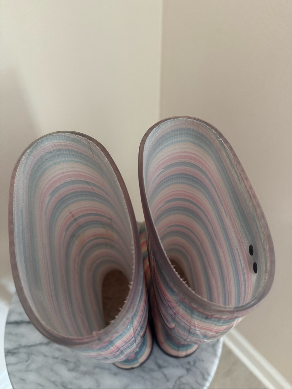 UGG Australia Shaye Serape Striped Waterproof Rubber Rain Boots Women’s Size 5 - Picture 8 of 10